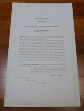 William H Taft / Wenaha National Forest Map Proclamation Oregon 1st Edition 1910