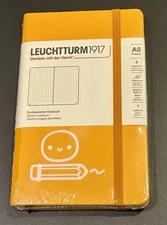 New TCMC Leuchtturm 1917 Orange Dotted A6 Notebook Journal TheCoffeeMonsterzCo