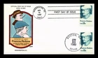 DR JIM STAMPS US COVER FRANCES PERKINS FDC DUAL CANCEL COLLINS HAND PAINTED