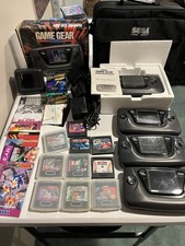 Sega Game Gear LOT OF 4 Handheld Systems NEED RECAPPED Games BOX  FOAM Manuals