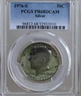 PCGS 1976-S Kennedy Silver Proof Half Dollar PR68DCAM Bicentennial 50¢