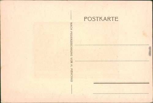 Dresden Künstlerkarte v. H. Menchau - Palais im Großen Garten 1929 - Bild 3 von 3