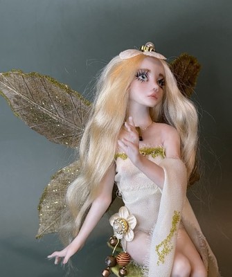 Ooak Fairy, , Faerie, Art Sculpture, Polymer Clay, MysticBeings Studio
