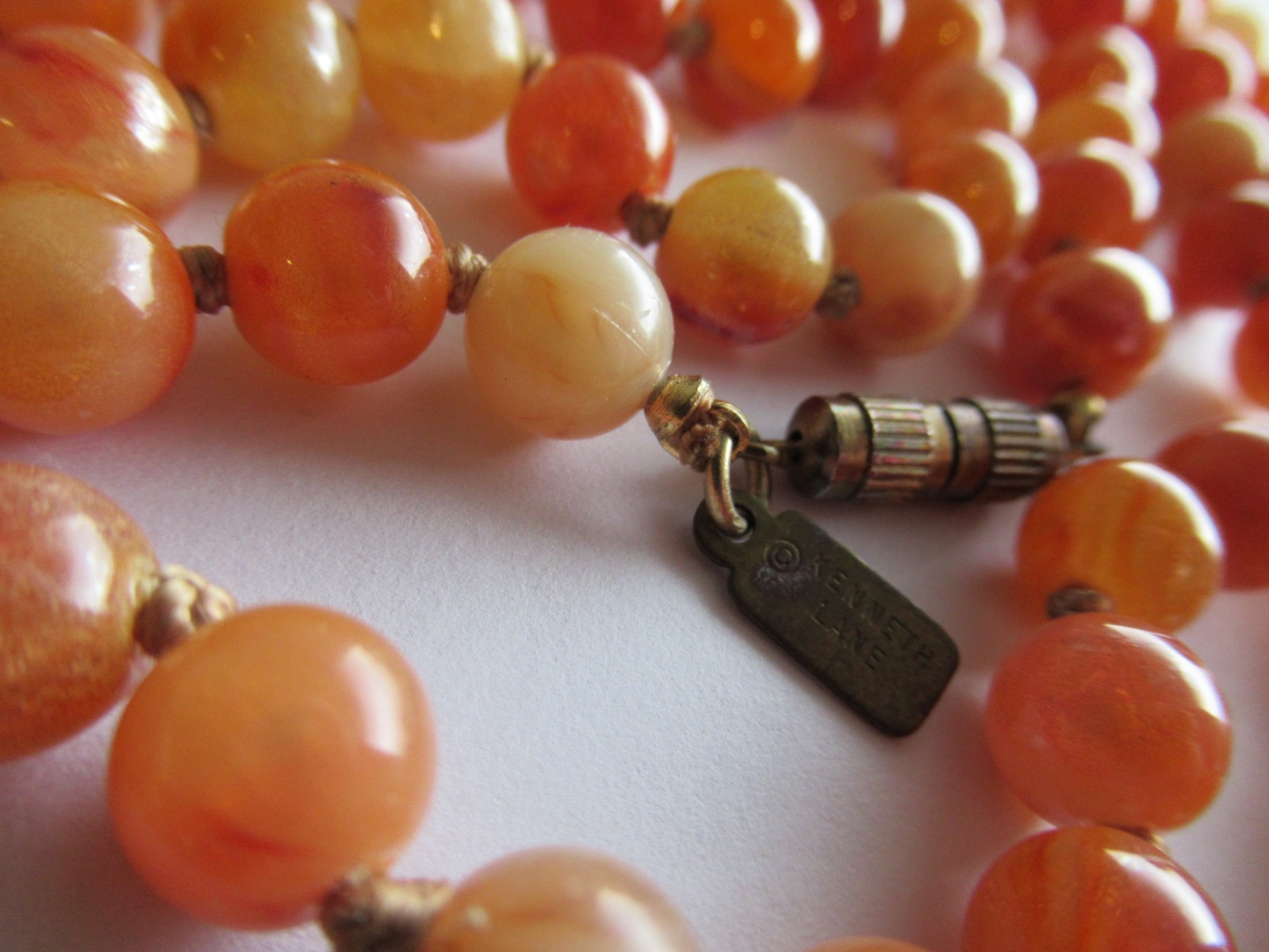 Vintage KJL Kenneth J Lane faux amber Lucite Flap… - image 2