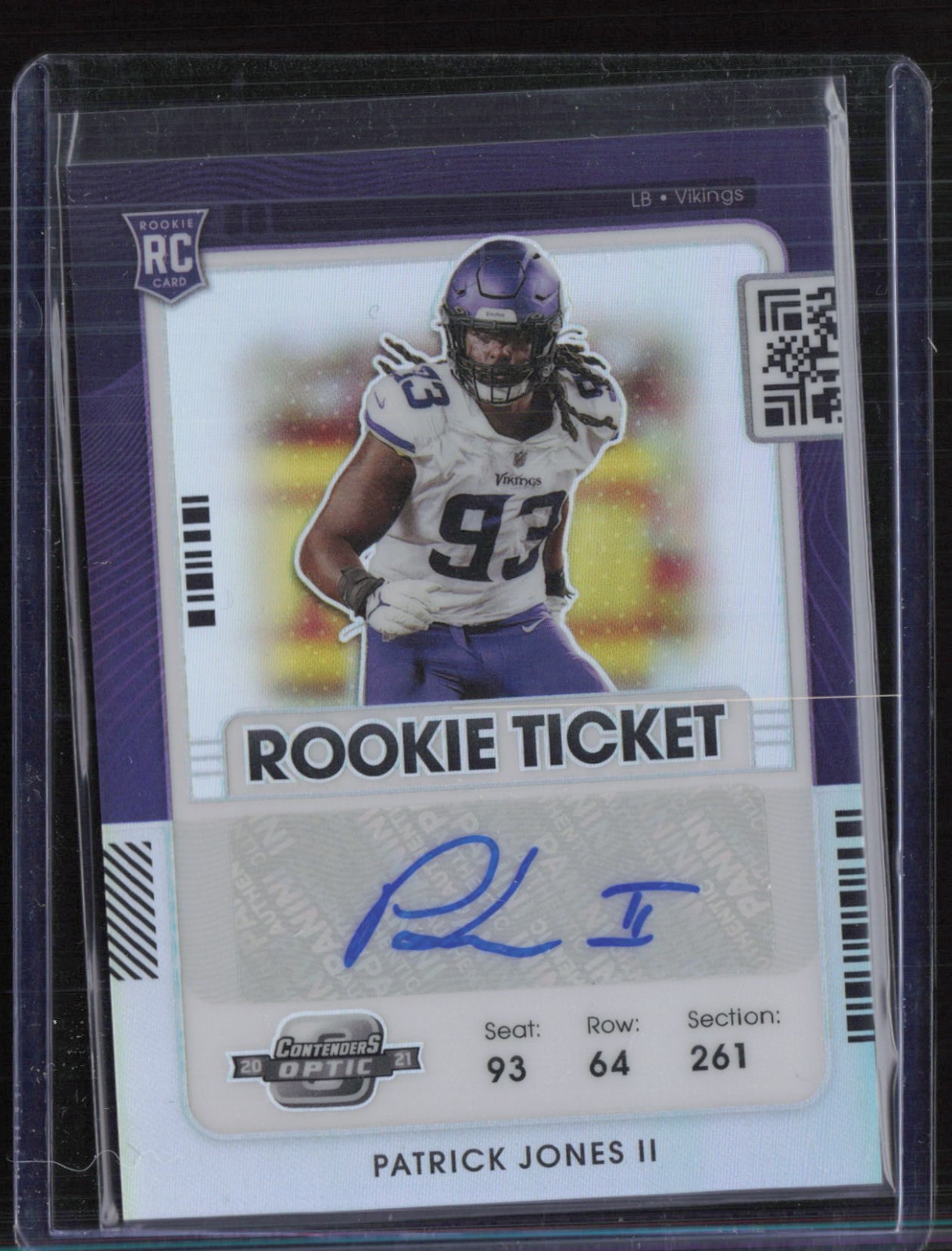 Patrick Jones II Panini Contenders Optic #173 Autograph