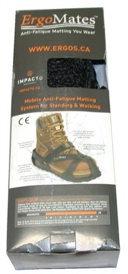 Impacto ErgoMate G88803M Ergo Mate Anti-Fatigue Overshoe, Black, Medium