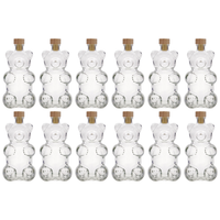 12X 350Ml Glasflasche Klarglas Mit Griffkorken