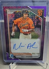 2024 Bowman - Chrome Prospect Mega Box Autographs Maui Ahuna #BMA-MAH Purple...