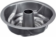 22.4cm Large Carbon Steel Rose-Shaped Bundt Cake Mould Tin for Baking, Silver