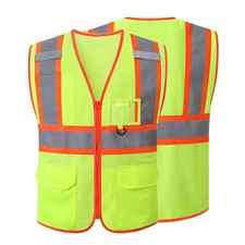 Multi Pocket Mesh Vest Working Clothes for Men Women Breathable Construction Sit