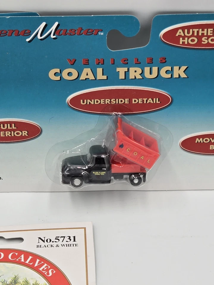 Scene Master Coal Trucks (2) And Model Power Cows And Calves For Model HO Scale - Image 3 of 4