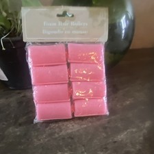 Pink Foam Hair Rollers 8-Pack