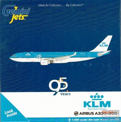 GEMGJ1466 1:400 Gemini Jets KLM Airbus A330-200 ''95th Anniversary'' Reg #PH-AOE