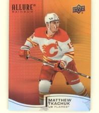 2021-22 Upper Deck Allure #R-98 Matthew Tkachuk Rainbow Red-Orange