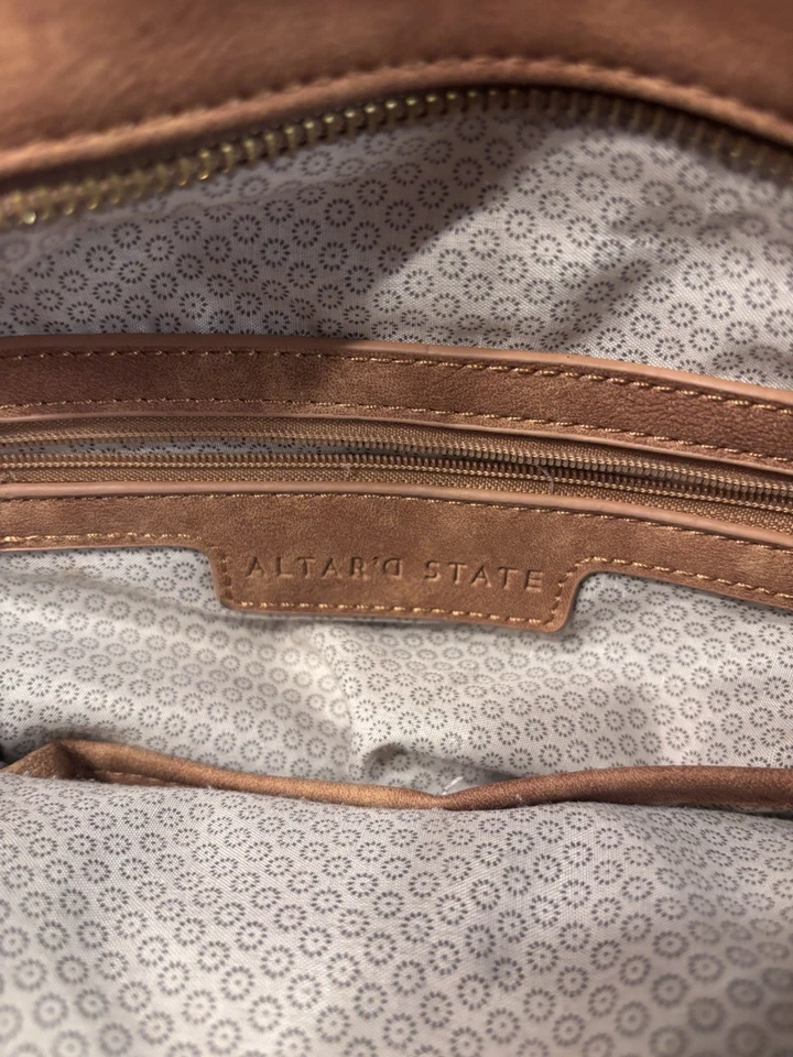 Alter'd state large boho faux leather Handbag Purse Soft - Image 3 of 4