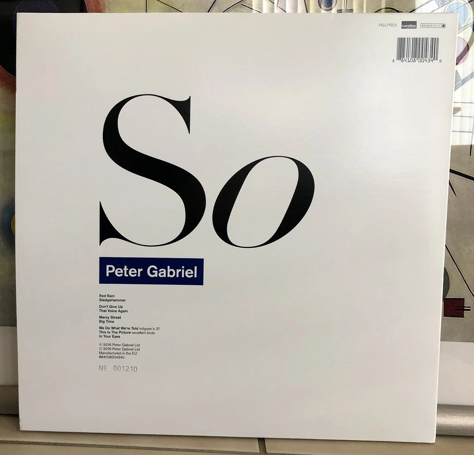 Peter Gabriel "So" - 2 LP 45 RPM Numbered Edition - Hard to Find!!  No. 001210 - Image 2 of 4