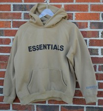 Essentials Fear of God Women's Small Fleece Pullover Hoodie Khaki