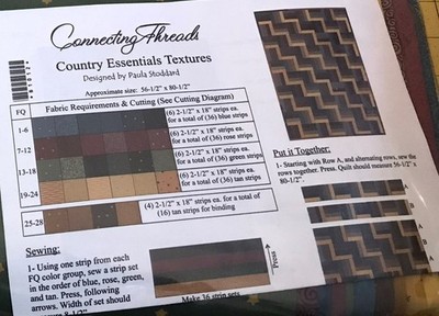 Country Essential Textures 56-1/2  X 80-1/2  Connecting Thread Quilt Kit