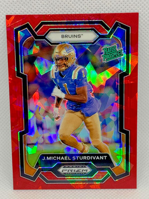 J Michael Sturdivant 2024 Panini Prizm Draft Picks Rated Prospect Red Ice Prism