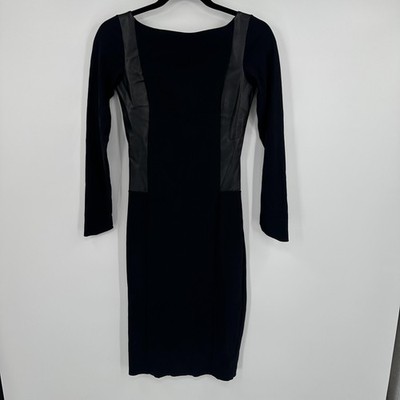 Chiara Boni La Petite Robe Dress Womens Small Faux Leather Made in Italy