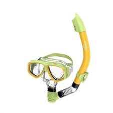 Speedo Junior Mask and Snorkel Set - Quirky Lime/Clear Ages 6-14