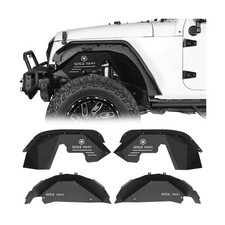 Hooke Road JK Aluminum Front Rear Inner Fender Liners for 2007-2018 Jeep Wran...