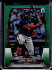 2023 Bowman Chrome Michael Harris II RC Green Refractor Rookie #/99 Braves