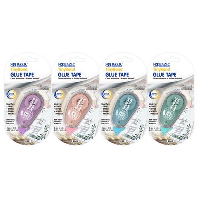 BAZIC TinyBond 8 mm x 5 m Permanent Glue Tape, pack of 24