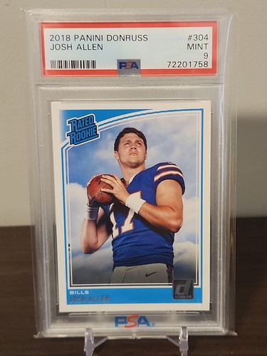 2018 Panini Donruss Rated Rookie Josh Allen #304 (RC) BILLS PSA 9
