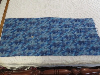 5003.    Hoffman Fabrics BLUE WINTER TREES Quilting COTTON FABRIC--44'' x 1/2 yd.