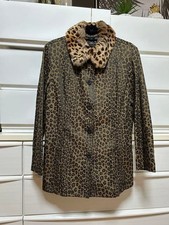 USED FENDI LEOPARD PRINT TRENCH COAT VINTAGE GOOD