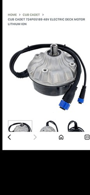 #ad CUB CADET 724P04969 48V Electric Deck Motor XT1 LT42 E $450.00