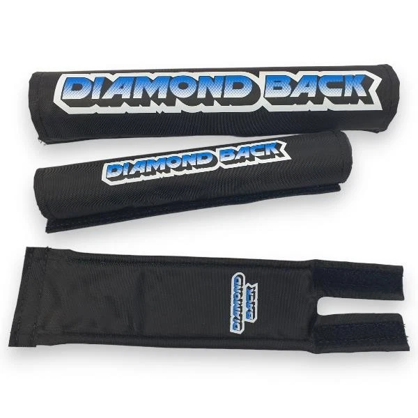 Diamond Back - 1984 Nylon pad set - BLACK with BLUE - old school bmx