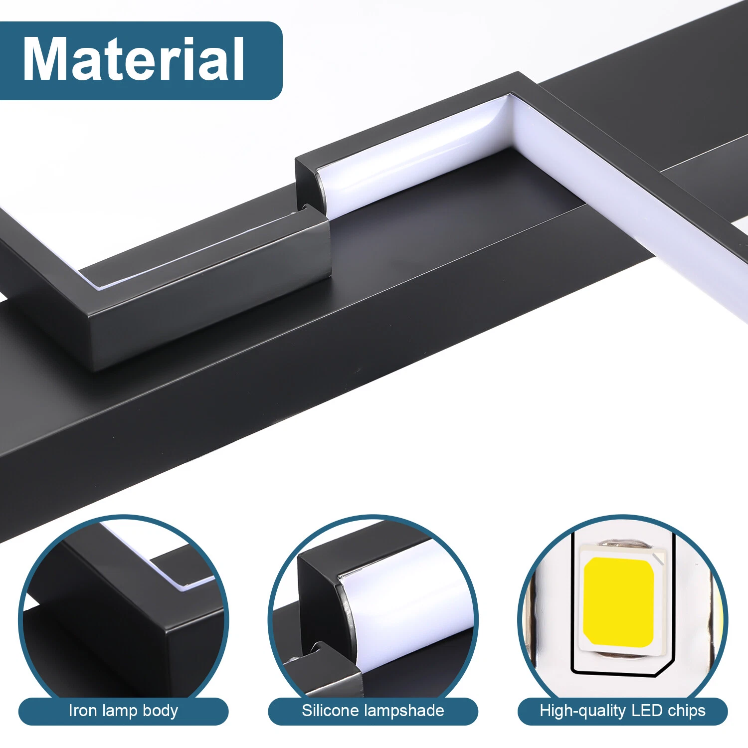 LED Ceiling Light – Geometry Square, Dimmable, 3000K-6500K – Perfect for Living Rooms