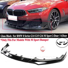 For BMW G14 G15 G16 840i M850i 19-2024 Gloss Black GT Style Front Bumper Lip Kit