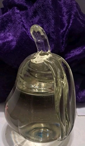 Vintage Clear Art Glass Pear Paperweight Fruit Approx 6" Tall Read - Picture 2 of 8