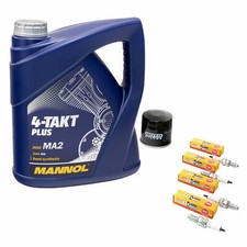 Inspektionspaket Öl 4L für Suzuki GSX-R 750 W GR7BB 1992-95 Ölfilter+Zündkerzen