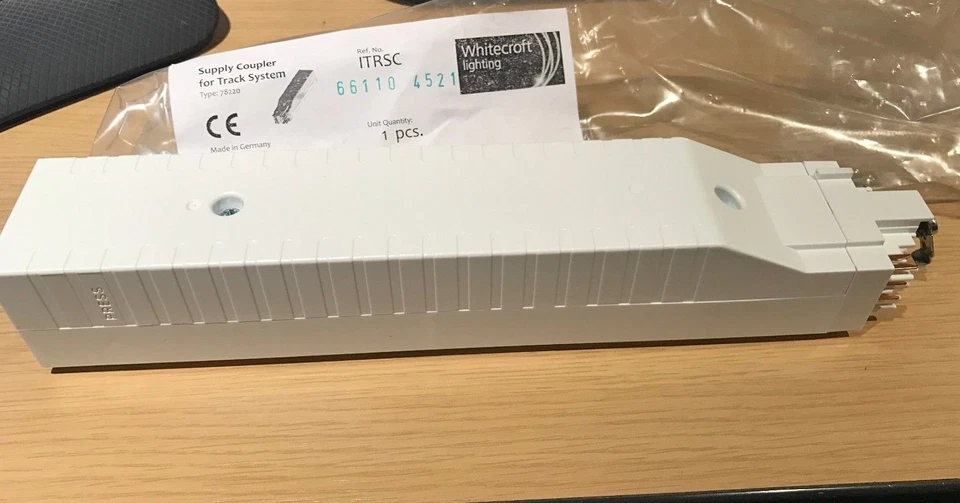 WHITECROFFT Whitecroft lighting supply coupler for track system , ITRSC (TYPE 78220)