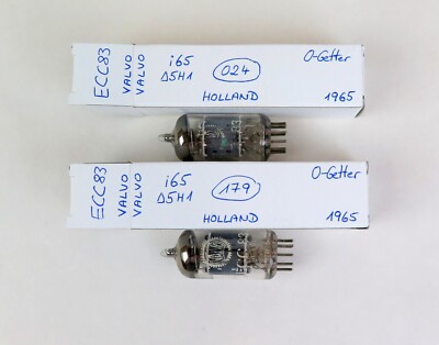 2x Valvo ECC83 / 12AX7 / same Code / Röhre / Tube