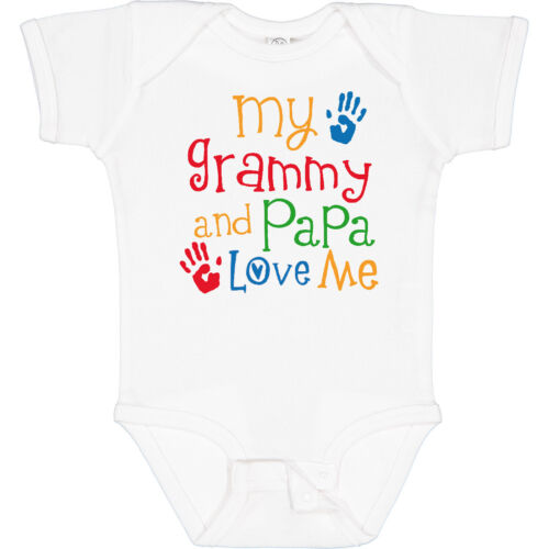 Inktastic Grammy And Papa Love Me Baby Bodysuit Grandparents Grandkids Boys Hws - Picture 1 of 15