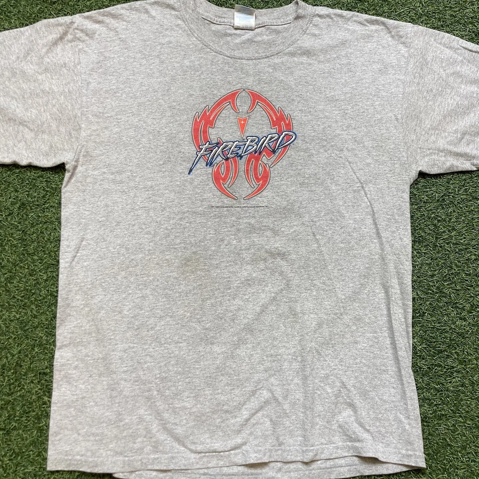 Camisa Firebird L 00s Y2k Vintage Pontiac Muscle Car Fire Flame Race Camiseta de Carreras Foto 2 de 4