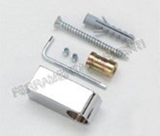 SUPPORTO CROMO LUCIDO per tubo portamestoli barra cucina sottopensile REGGITUBO