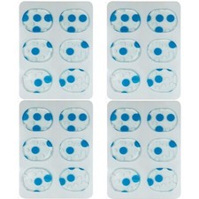 24 Drum Dampeners Gel Mute Pads Silicone Silencer Drums Tone Control Blue White