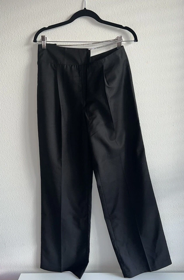 Pantalones Nana Jacqueline Hallie negros de pierna ancha talla L grandes nuevos sin etiquetas Foto 4 de 4