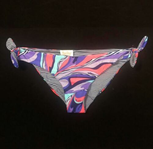 Beach Bunny Feel Again Knot Bikini Bottom, Purple / Multi, Small - NWT $88
