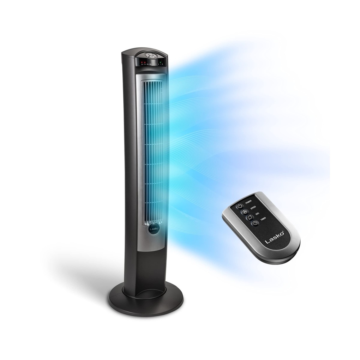 Lasko Oscillating Tower Fan, Quiet Fans with Remote, for Bedroom