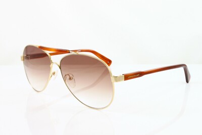 Longchamp Women's Aviator sunglasses LO109S 725 Blonde Havana Metal Size 61mm