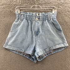 Pacsun Mom Shorts Womens Medium actual 28x3 Blue Light Wash Denim High Rise