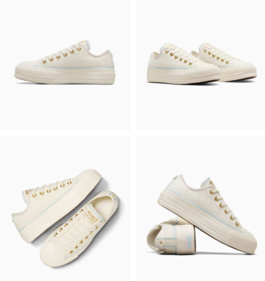 NEW Women's CONVERSE All Star Lift Platform Crafted Stitching