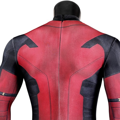Deadpool 3 Jumpsuit Cosplay Costume Wade Wilson Suit Face Shell Belt Outfit Prop - Picture 13 of 27
